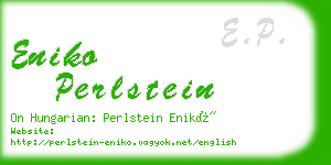 eniko perlstein business card
